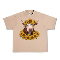Burro hereford cow with sunflowers Urban Heavy Tee - RanaPortraitStore