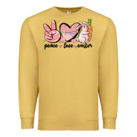 Antique Gold peace love easter Premium Sweatshirt - MaliasSmallBusiness