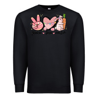 Black peace love easter Premium Sweatshirt - MaliasSmallBusiness