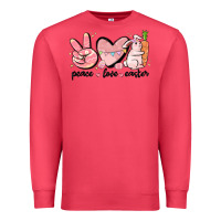 Cardinal peace love easter Premium Sweatshirt - MaliasSmallBusiness