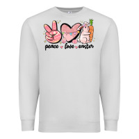 Dove Grey peace love easter Premium Sweatshirt - MaliasSmallBusiness
