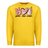 Lemon peace love easter Premium Sweatshirt - MaliasSmallBusiness