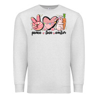 Oatmeal Heather peace love easter Premium Sweatshirt - MaliasSmallBusiness