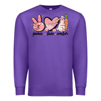 Purple peace love easter Premium Sweatshirt - MaliasSmallBusiness