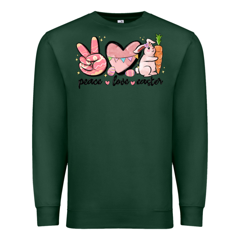 Peace Love Easter Premium Sweatshirt by MaliasSmallBusiness | Teevron