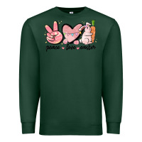 Sports Green peace love easter Premium Sweatshirt - MaliasSmallBusiness