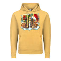 Vintage Mustard army christmas Vintage Hoodie - Zillion Design Studio