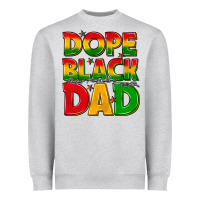 Dope Black Dad With Stars Heavyweight Sweatshirt | Teevron