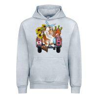 Heather Grey Easter truck with bunny sunflowers and eggs Urban Hoodie - RanaPortraitStore