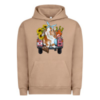 Pigment Burro Easter truck with bunny sunflowers and eggs Urban Hoodie - RanaPortraitStore