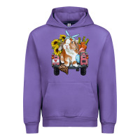 Tulip Easter truck with bunny sunflowers and eggs Urban Hoodie - RanaPortraitStore