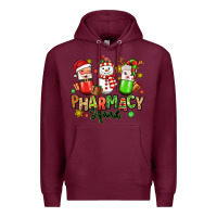 Burgundy christmas pharmacy squad Premium Hoodie - MaliasSmallBusiness