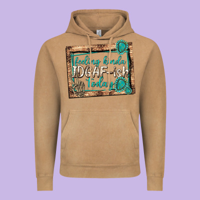 Feeling Kinda Idgafish Today Vintage Hoodie Designed By Texasbilliewilder