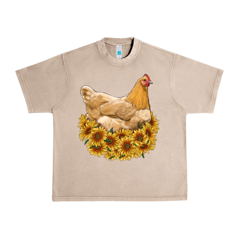 Chicken With Sunflowers Urban Heavy Tee by RanaPortraitStore | Teevron