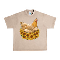 French Oak chicken with sunflowers Urban Heavy Tee - RanaPortraitStore