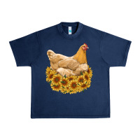 Navy chicken with sunflowers Urban Heavy Tee - RanaPortraitStore