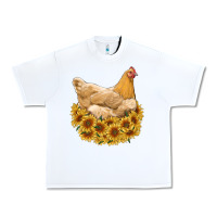 White chicken with sunflowers Urban Heavy Tee - RanaPortraitStore