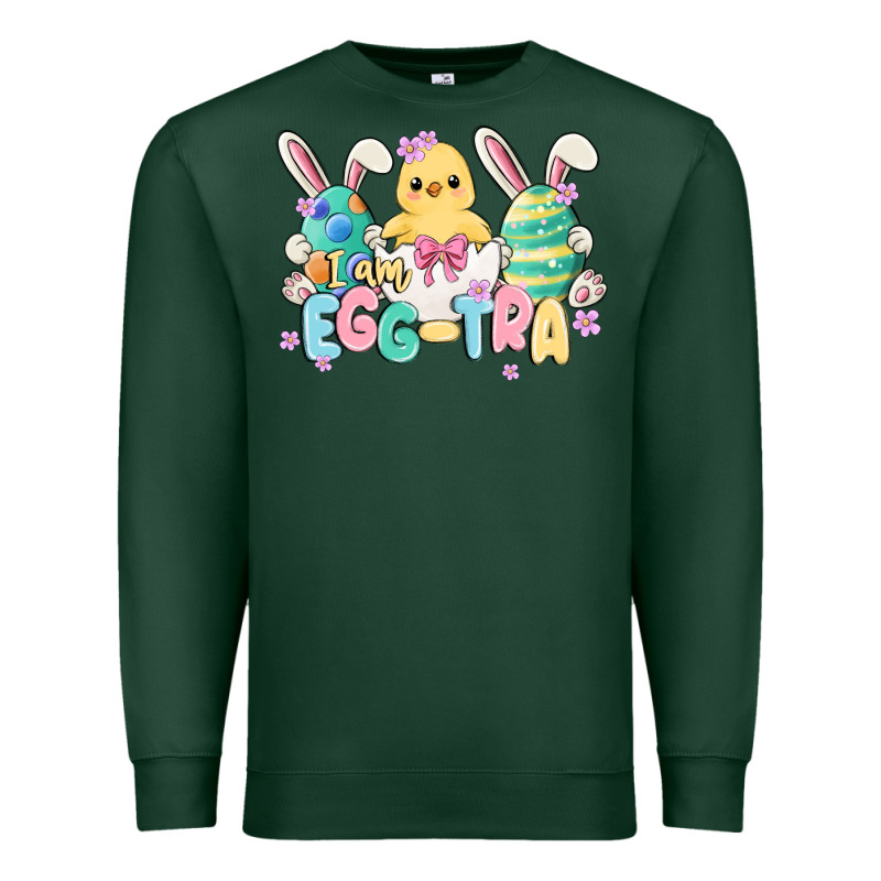 I Am Eggtra Premium Sweatshirt by MaliasSmallBusiness | Teevron