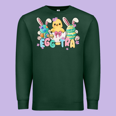 I Am Eggtra Premium Sweatshirt Designed By Maliassmallbusiness