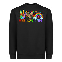 Black peace love pride Heavyweight Sweatshirt - Zillion Design Studio