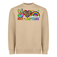 Mushroom peace love pride Heavyweight Sweatshirt - Zillion Design Studio