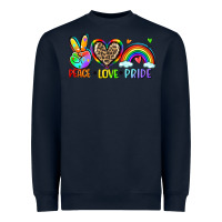 Navy peace love pride Heavyweight Sweatshirt - Zillion Design Studio