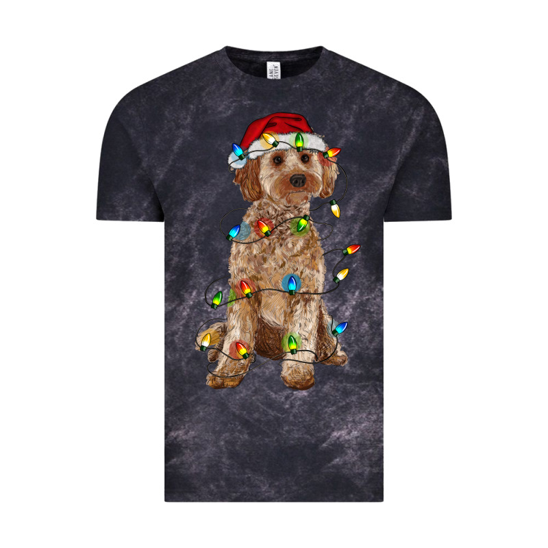 Cockapoo With Christmas Lights Vintage Tee by RanaPortraitStore | Teevron