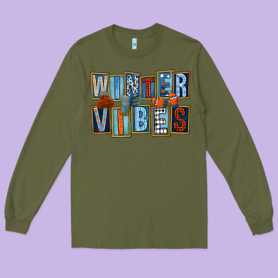 Winter Vibes Long Sleeve Tee Designed By Fadigitalartstudio