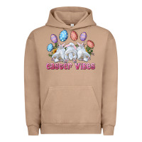 Pigment Burro Easter Vibes with Bunny and Eggs Urban Hoodie - RanaPortraitStore