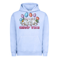 Pigment Grape Ice Easter Vibes with Bunny and Eggs Urban Hoodie - RanaPortraitStore
