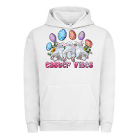 Pigment Lunar Rock Easter Vibes with Bunny and Eggs Urban Hoodie - RanaPortraitStore