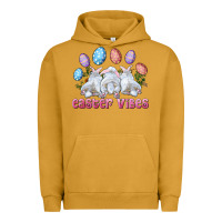 Pigment Peanut Butter Easter Vibes with Bunny and Eggs Urban Hoodie - RanaPortraitStore