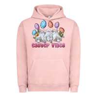 Easter Vibes With Bunny And Eggs Urban Hoodie | Teevron