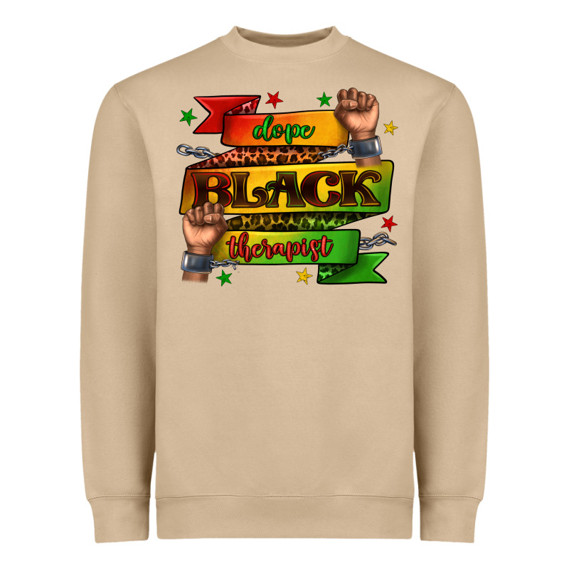 Dope Black Therapist Juneteenth Heavyweight Sweatshirt by texasbilliewilder | Teevron