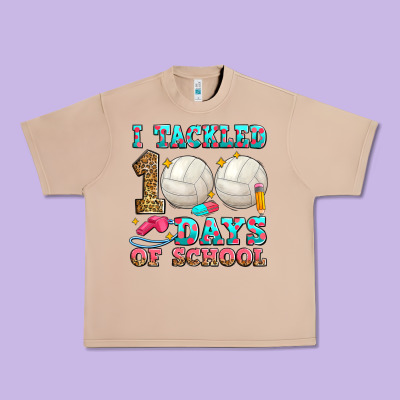 I Tackled 100 Days Of School Volleyball Urban Heavy Tee Designed By Zillion Design Studio