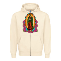 Sandshell our lady of guadalupe Zipper Hoodie - JahusDesignShop