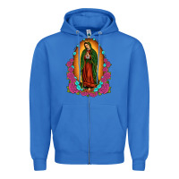 True Royal our lady of guadalupe Zipper Hoodie - JahusDesignShop