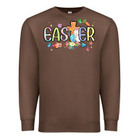 Chestnut easter cross with bunny Premium Sweatshirt - MaliasSmallBusiness
