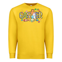 Lemon easter cross with bunny Premium Sweatshirt - MaliasSmallBusiness