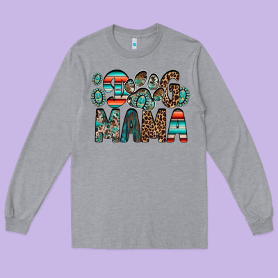 Dog Mama Long Sleeve Tee Designed By Racoondesign
