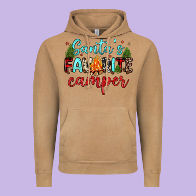 Santa S Favorite Camper Vintage Hoodie Designed By Jahusdesignshop