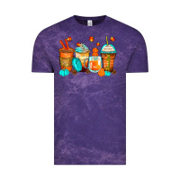 Cloud Purple thankful coffee cups Vintage Tee - Zillion Design Studio