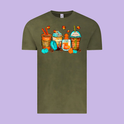 Thankful Coffee Cups Vintage Tee Designed By Zillion Design Studio