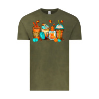 Vintage Olive thankful coffee cups Vintage Tee - Zillion Design Studio