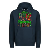 Navy christmas rx pharmacy tech Premium Hoodie - MaliasSmallBusiness