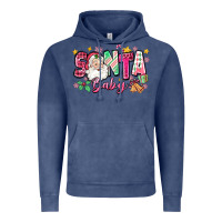 Vintage Denim pink santa baby christmas Vintage Hoodie - Zillion Design Studio