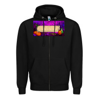 Black halloween witch custom license plate Zipper Hoodie - BundleAndBundleShop