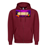 Burgundy halloween witch custom license plate Zipper Hoodie - BundleAndBundleShop