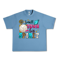 Pebble Blue small town big spirit volleyball Urban Heavy Tee - Zillion Design Studio