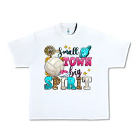 White small town big spirit volleyball Urban Heavy Tee - Zillion Design Studio